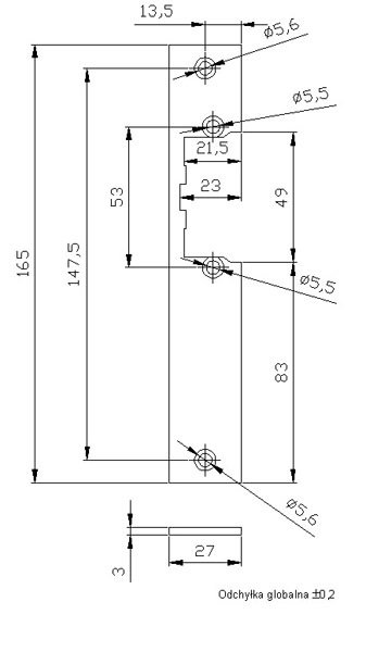 LC-SP150/R2-R3-M prosty R2 / R3 szyld malowany - Szyldy i kasety do zaczepw